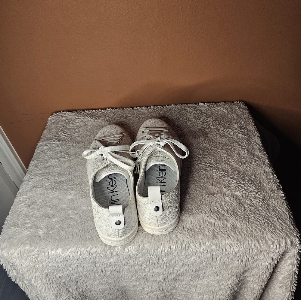 Calvin Klein White Branded 9.5 Sneakers